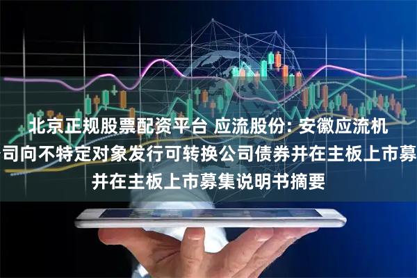 北京正规股票配资平台 应流股份: 安徽应流机电股份有限公司向不特定对象发行可转换公司债券并在主板上市募集说明书摘要